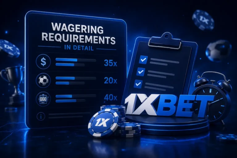 wagering requirements 1xbet promo code